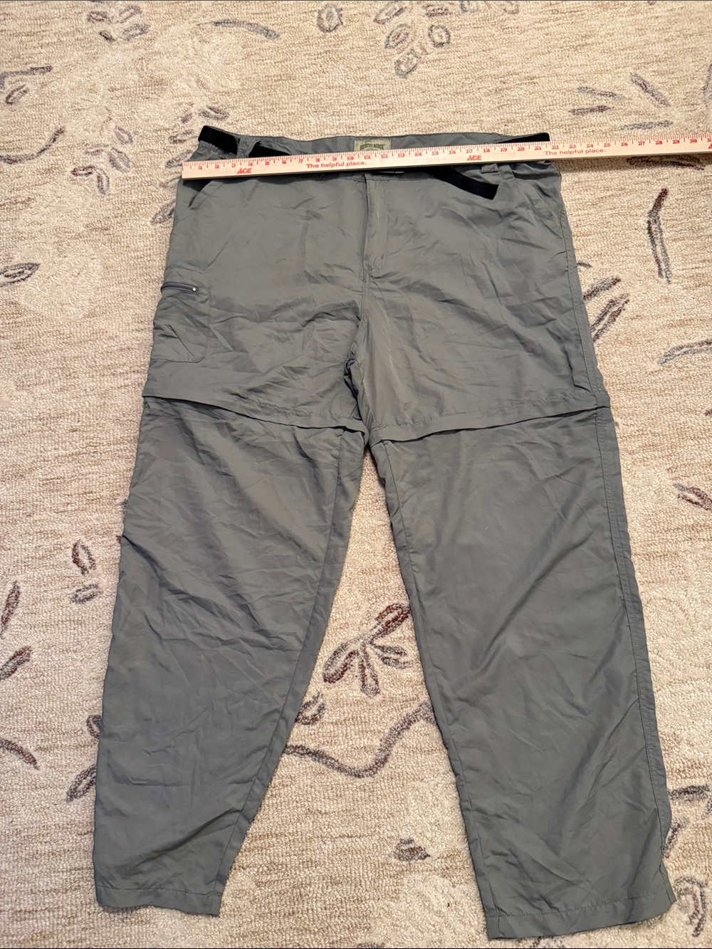 Rustic Ridge Ladies Gray Convertible Cargo Travel Pants 2X